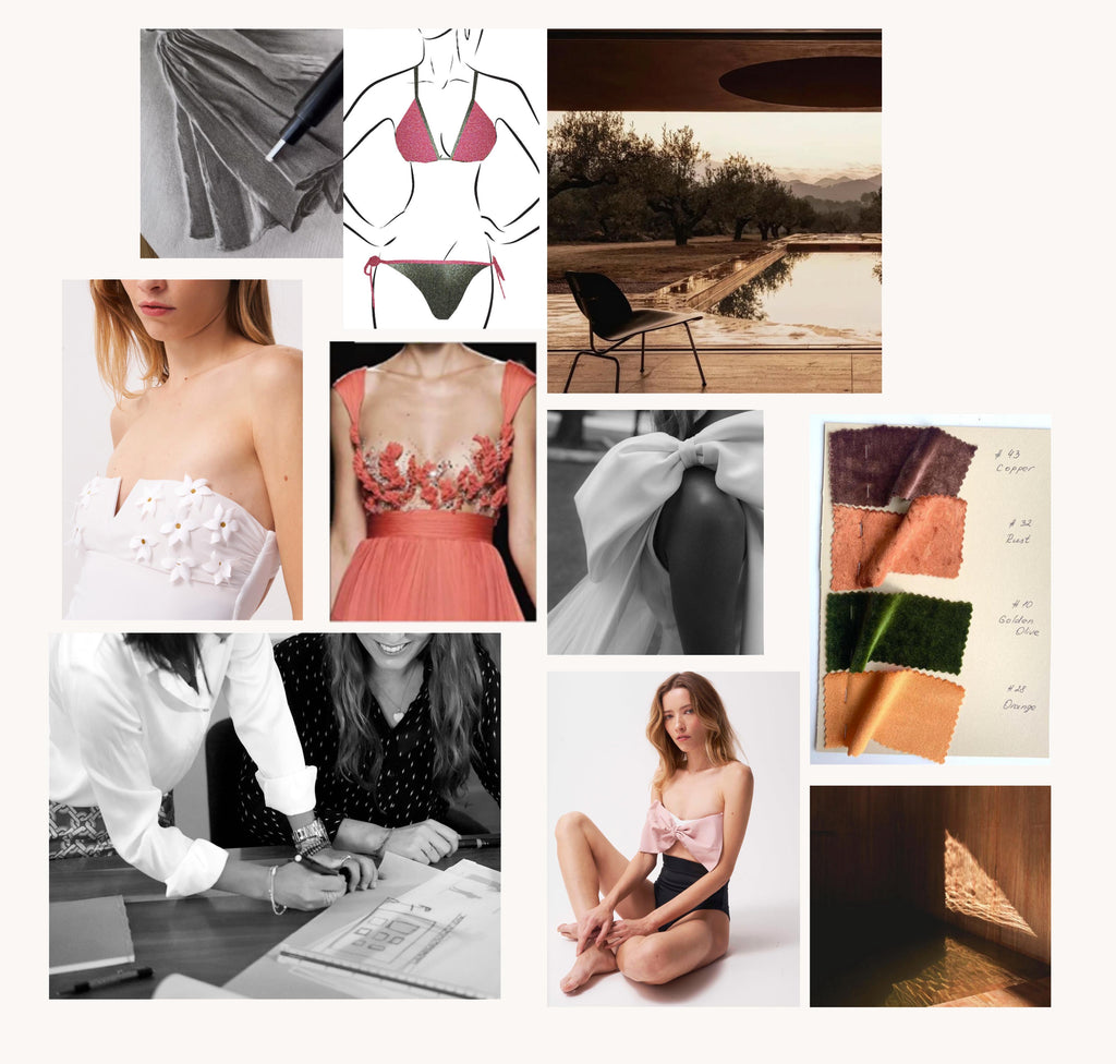 Etapes créa de la marque de maillot de bain pour femme La Libellule.